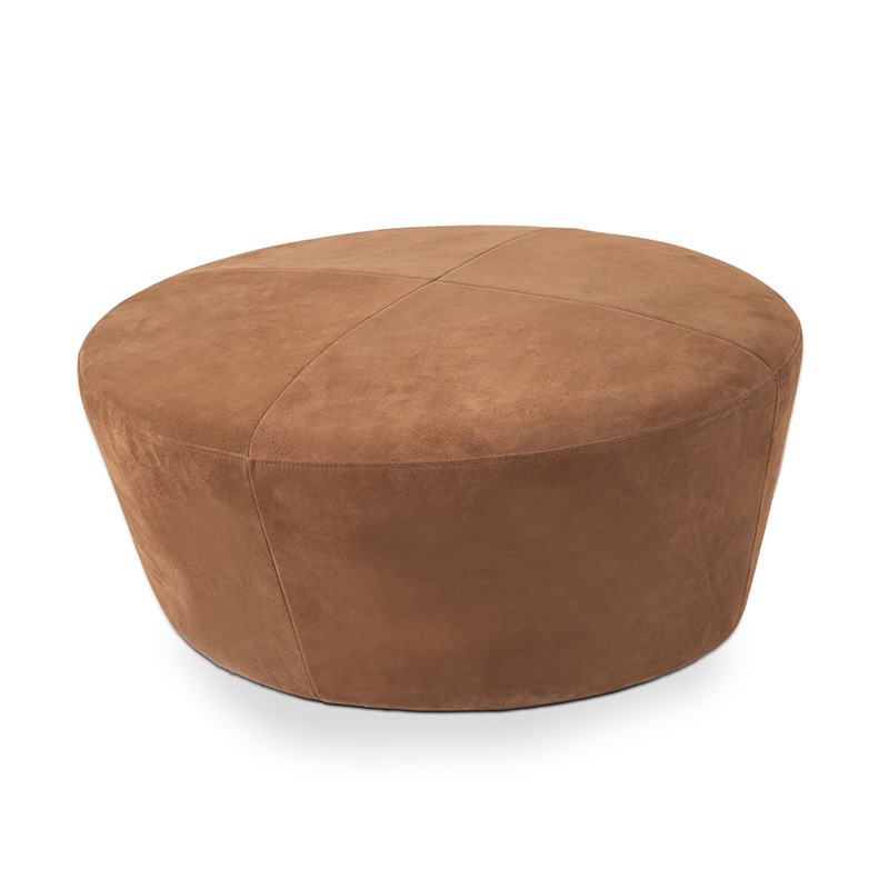 Suede fabric Ottoman Brown Color Pouf 