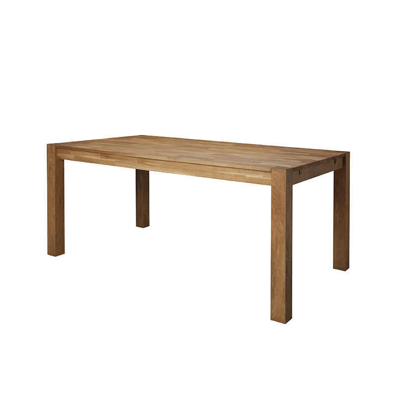Natural Finish Solid Ash Wood Dining Table 
