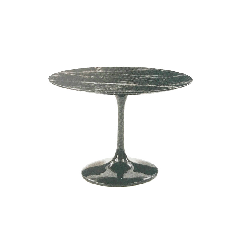 Black Marble Look with Fiberglass Base Dining Table