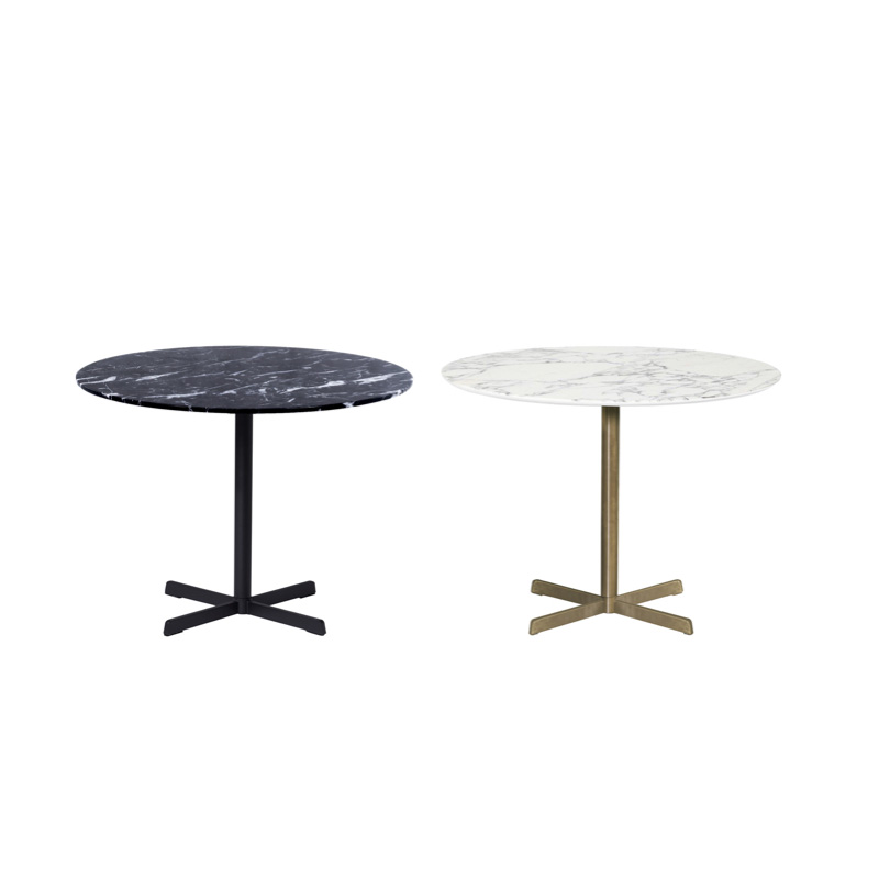 Marble look Top with Metal Base Side Table Coffee Table 
