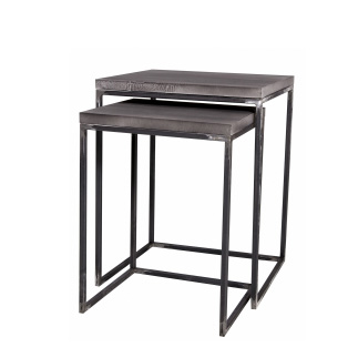 MDF Top with Metal Frame Nesting Side Table  