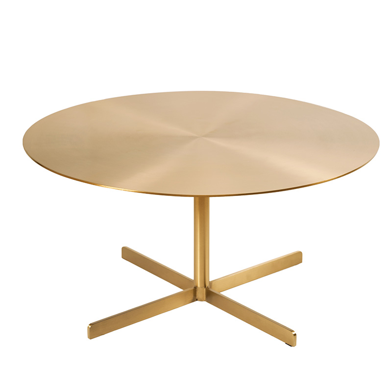 Golden Color Metal Coffee Table with Star Base