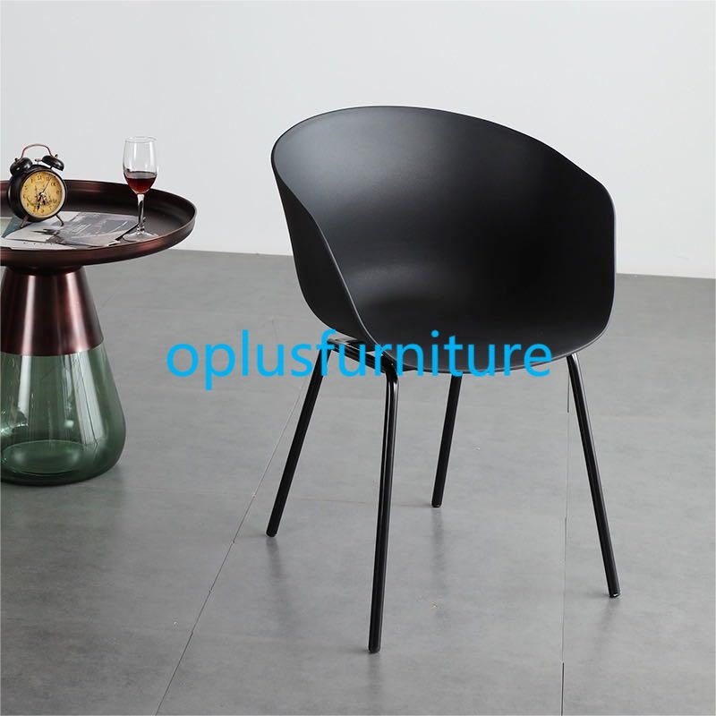 outdoor 304 stainless steel modern bistro pp shell chair 