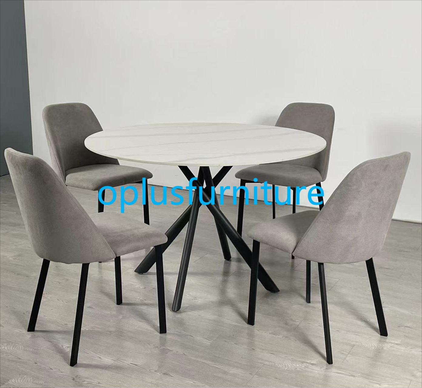 modern home furniture wholesale ceramic table top black metal dining table set