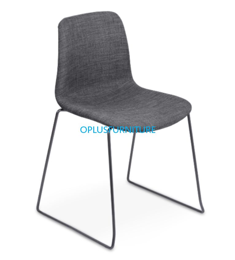 Popular Modern Black Metal Leg Fabric Upholstroy Dining Room Office Meeting Room Vistor Chair