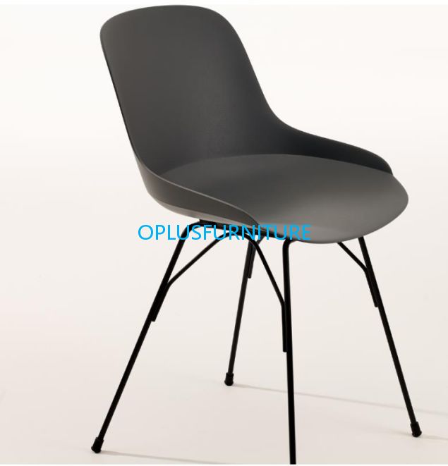 Modern Popular Black Metal Leg Plastic Seat Office Chair