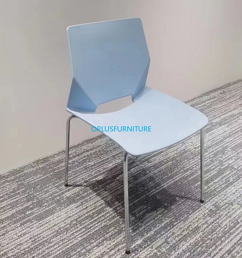 Modern Public Area Solution Plastic Shell Chrome Base Conference Chair