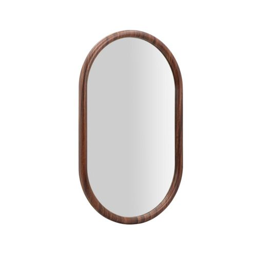 MODERN HOME DECORATION OVAL WOOD WALL MIRROR